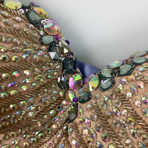 Sherri Hill 1928 Beaded Strapless Cocktail dress Size 12 EUC - Picture 4 of 12